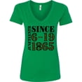 thumbnail image 3 of Inktastic Juneteenth Since 6-19-1865 Women's V-Neck T-Shirt, 3 of 5