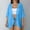 Blue, variant on QSAWXQZ Women's Chiffon Cardigan Open Front 3/4 Sleeve Sheer Lightweight Shrugs Cover up XL
