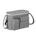 thumbnail image 1 of Organizador de cochecito de bebé de alta calidad, portabotellas, accesorios multiusos para cochecito de bebé, bolsa de almacenamiento para cochecito, bolso para mamá, gris, 1 of 5