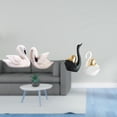 thumbnail image 2 of Estatua de cisne de resina, figura decorativa, escultura, animal de cerámica, centro de mesa, adorno artístico, resistente, ecológico, ideal para boda, 2 of 8