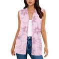 thumbnail image 7 of DIOAZUD Women's Sleeveless Floral Cardigan Vest with Pockets Open Front Boho Style Layering Piece Lightweight Casual Cardigans, 7 of 7