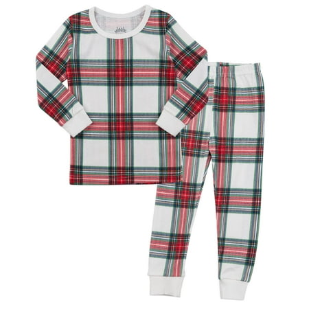 

MiNi-K Baby Boys Girls Toddler Kids Cotton Pajamas Sleepwear Set Snug fit Pyjamas (tartan check 12Y)