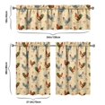 thumbnail image 6 of Colorful Vintage Rooster1(1) Kitchen Curtain Valance 3 Piece Home Curtains and Valance Set Curtain Sink Window Decor Window Treatment Tier 27.5x36 Length, 6 of 6