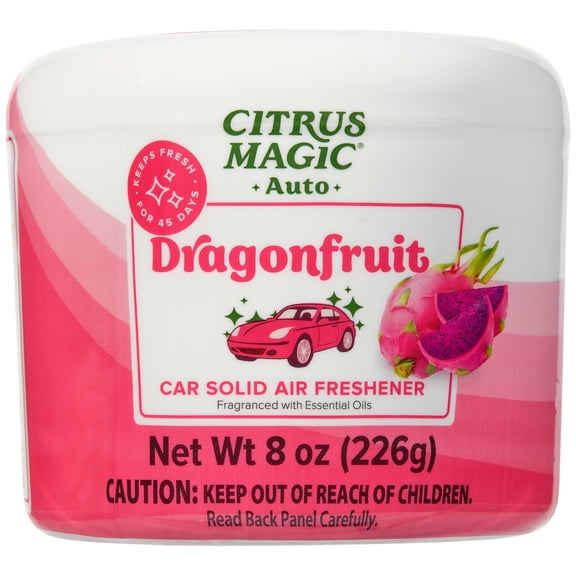Citrus Magic Auto Odor Absorbing Solid Air Freshener and Deodorizer, Dragonfruit, 8-Ounce