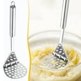thumbnail image 1 of Triturador de patatas de acero inoxidable | Herramienta de prensado manual para cocina doméstica | Trituradora de alimentos de mano duradera | Mango ergonómico resistente a la oxidación | Fácil de, 1 of 9