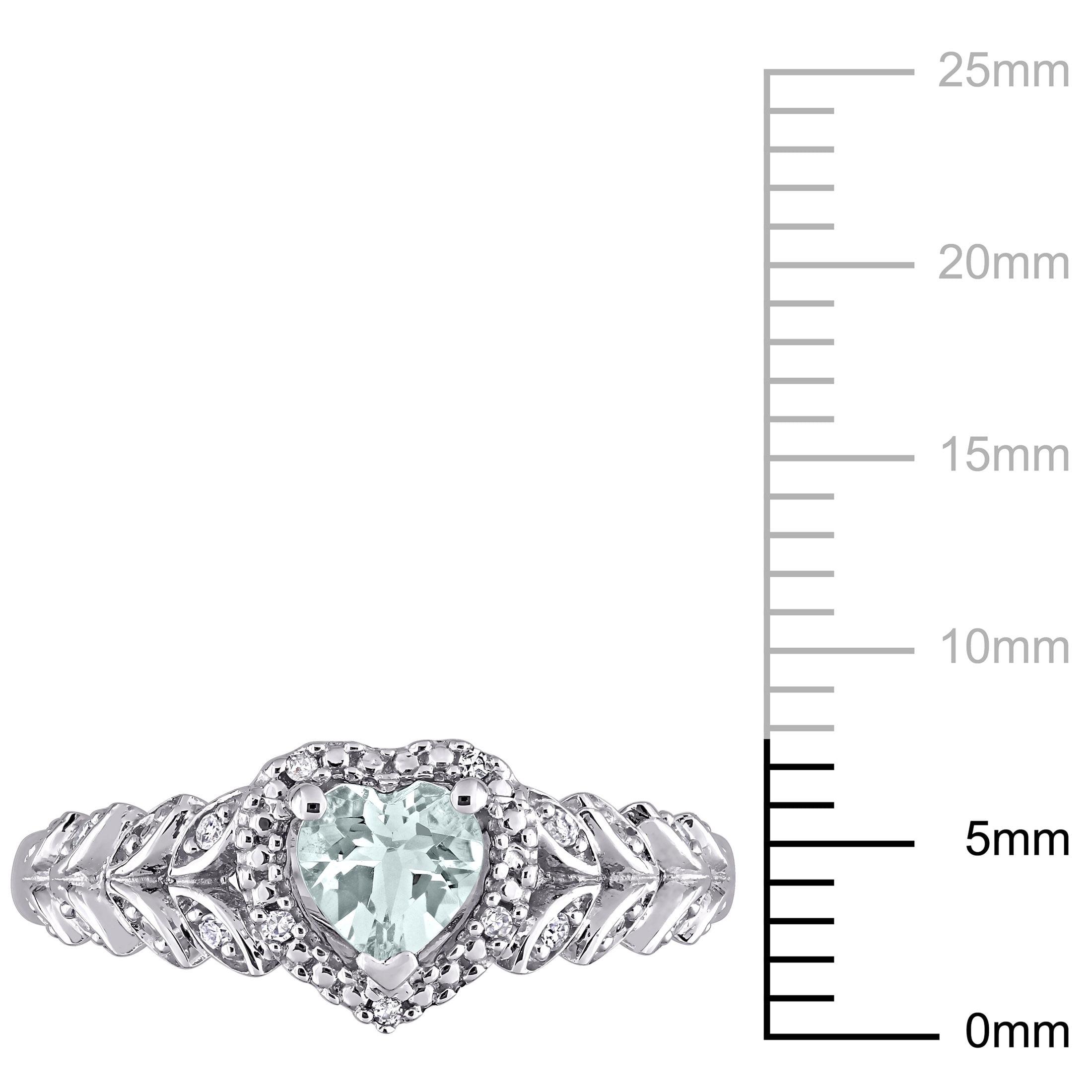 Everly Women's Aquamarine 10k White Gold Ring