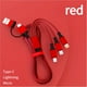 thumbnail image 3 of Cable de carga trenzado de nylon 5 en 1, 119,99 cm de largo, con tipo C, micro USB y conectores., 3 of 14