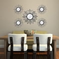 thumbnail image 2 of 15.5" Round Silver Burst Metal Framed Wall Mirror, 2 of 4