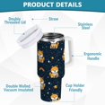 thumbnail image 4 of 30 oz Tumbler With Handle Stainless Steel Insulated Tumbler With Lid for Car Cup Holder Cute Shiba Inu, 4 of 9