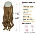 thumbnail image 6 of SHCKE Fish Line Extensions 20 Inch Invisible Hair Extensions with Transparent Fish Line Removable Secure Clips Synthetic Wavy Curly Secret Hairpiece Ginger Brown Mix Bleach Blonde, 6 of 6