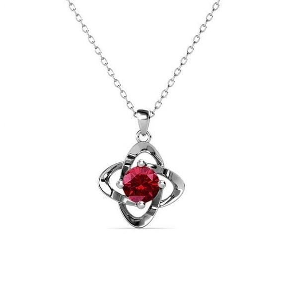 Cate & Chloe Infinity January Birthstone 18k White Gold Plated Women Necklace, Swarovski Crystal