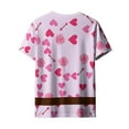 thumbnail image 5 of VBTAPA Mens Short Sleeve T-Shirt 3D Creative Print Crewneck Tops Valentines Day Graphic Tees White XL, 5 of 7