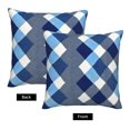thumbnail image 4 of Multi-Size Linen Sofa Pillow Cover Invisible Zipper Open And Close Strong Use For Sofa Chair Garden Sofa Car Argyle Plaid Deepskyblue_1 18"X18", 4 of 8