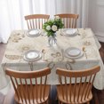 thumbnail image 3 of Brown Flowers Table Cloth Waterproof Tablecloths, Vintage Ethnic Tribal Floral Leaves Tablecloth Dining Table Cover for Kitchen Party Tabletop Outdoor, Rectangle Tablecloth 60x102 Inch, 3 of 9