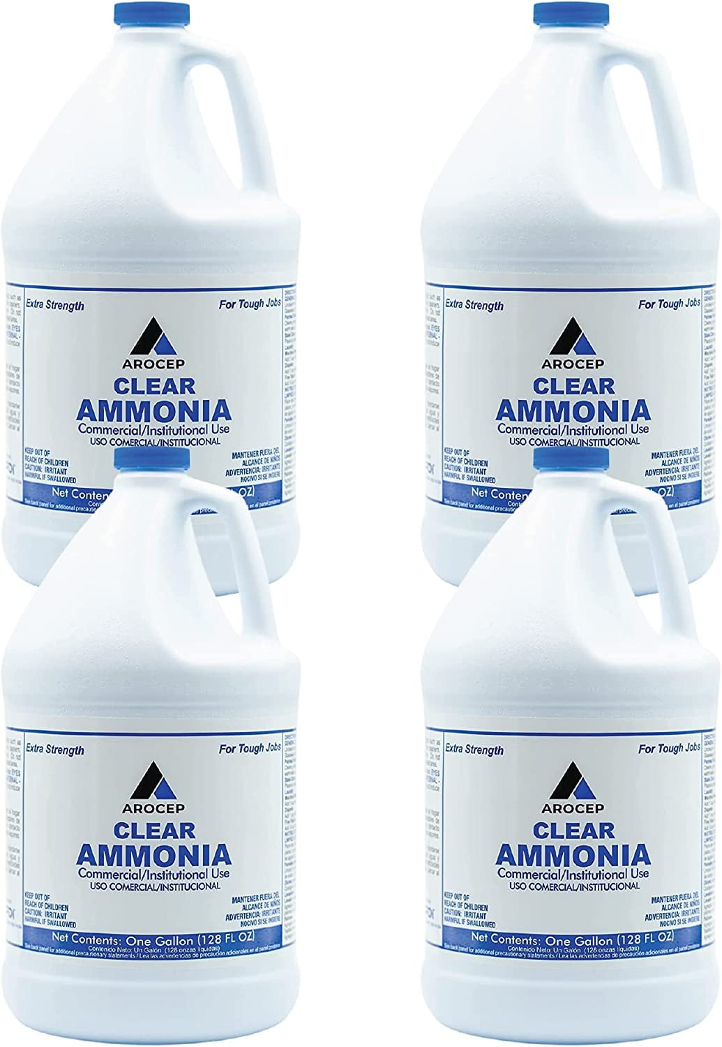 CPDI Clear Ammonia Cleaner Liquid, 4 Gallons, Multipurpose, MultiSurface Cleaning Solution