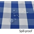 thumbnail image 6 of Square Tablecloth Water Resistance Antiwrinkle Spillproof Heavy Weight Gingham Table Cloth Buffalo Plaid for Buffet Banquet Parties Event Holiday Dinner 70 x 70 Inch Blue and White, 6 of 6