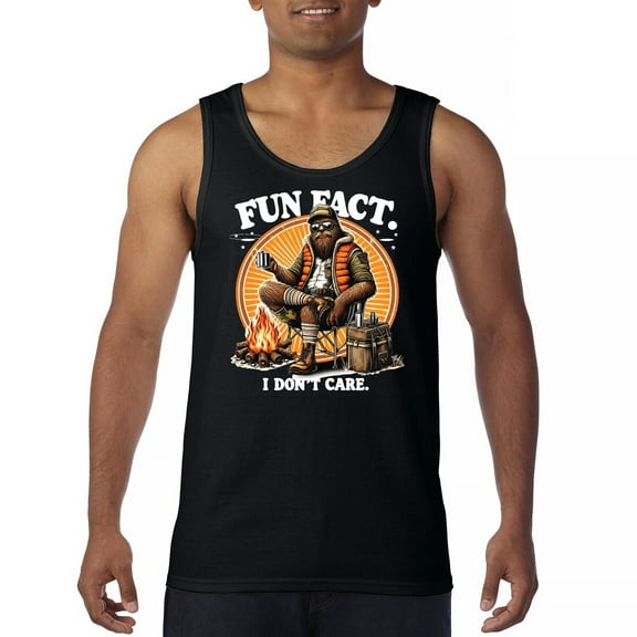Bigfoot Fun Fact Men's Tank Top Sasquatch Hide and Seek Champ Camping Joke