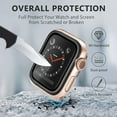 thumbnail image 3 of Juego de 2 piezas Compatible con Apple Watch Series 5 / Series 4 Estuche 40 / 44 mm con protección de pantalla de vidrio templado, Estuche protector completo de 360 ° Estuche protector ultra delgado Ormromra 2033845-2, 3 of 9