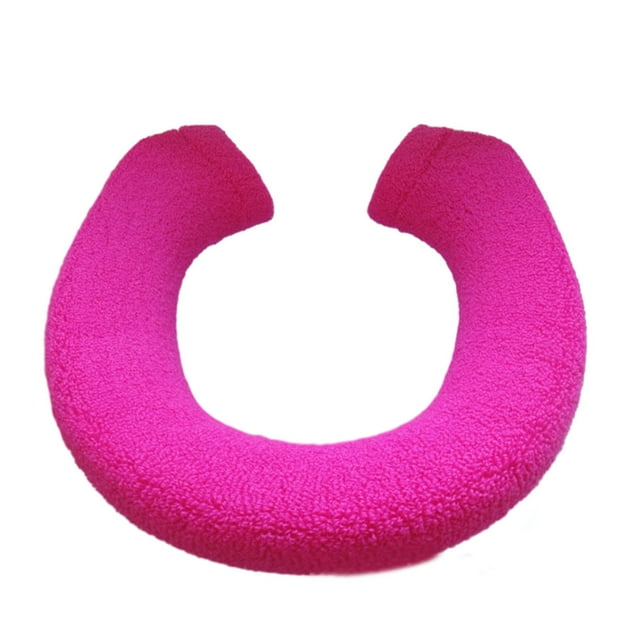 Transemion Coussin de Salle de Bain Durable Résistant aux Déchirures et Options en Forme de U/O Résistant à l'Usure Rouge Rose 1Set