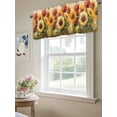 thumbnail image 6 of Summer Sunflowers Curtain Valances for Windows, Abstract Oil Painting Red Yellow Floral Kitchen Valance Window Treatment, Light Filtering Block Curtains for Bathroom/Bedroom/Living Room 42'' x 12'', 6 of 9