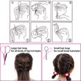 thumbnail image 4 of Hair Tail Tools, 6 Pcs Topsy Hair Loop Styling Set, 4 Pcs French Braid Tool Loop, 2 Pcs Tail Braiding Combs, 50 Black Rubber Bands, 4 of 5