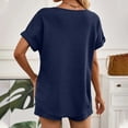 thumbnail image 3 of MAIHAN Women Shorts Sets Outfits Spring Outfits for Women Shirt Tops Shorts Clothes Sets Leggings Sets Women 2 Piece Outfits Cotton Outfits Sets, 3 of 3