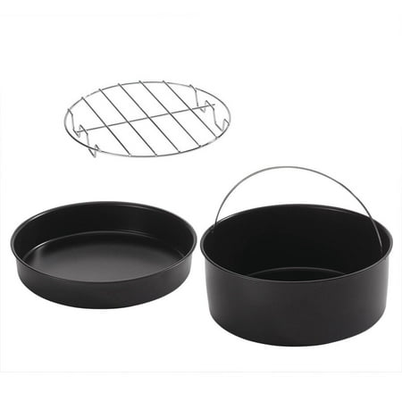 - Multi-Purpose Air Fryer Cooking Accessories by Home Marketplace – 3 Piece Value Set