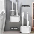 thumbnail image 5 of ABPETE Toilet Brush Set, Bathroom Accessories, Toilet Bowl Cleaners, Deep Cleansing Multifunctional Hanging Toilet Brush Set for Bathroom(Pearl White), 5 of 17