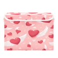 thumbnail image 2 of BZSMCE Storage Bin Cube Organizer Basket with Flip-Top Lid Winged Heart Whispers Printed, 2 of 7