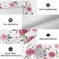 thumbnail image 6 of Pink Flowers Outdoor Rug for Patio/Deck/Porch, Non-Slip Large Area Rug 5 x 8 Ft, Simple Romantic Botanical Floral Leaves Indoor Outdoor Rugs Washable Area Rugs, Reversible Camping Rug Carpet Runner, 6 of 8
