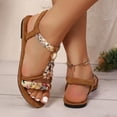 thumbnail image 7 of Women's Sandals & Slides Wide Fit Bohemian Wedge Sandal Lightweight Summer Elastic Ankle Strap Walking Shoes Comfortable Open Toe Slingback Orthopedic Sandals for Holiday Beach Coffee 7.5, 7 of 7