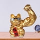 thumbnail image 4 of Figura de gato de la suerte con brazo musculoso chino, adorno de gato de la fortuna con brazo gigante fuerte para Mano izquierda, 4 of 9