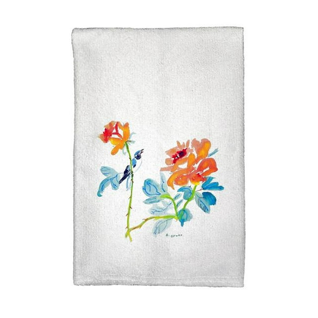 Betsy Drake KT490 Bird & Roses Kitchen Towel