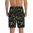 thumbnail image 3 of Kdxio Wasp and Florals Print Mens Sleep Shorts Bottoms Soft Comfy Pajama Wear Pants with Drawstring Pockets, 3 of 7