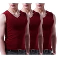 thumbnail image 2 of Mens Tank Tops 3 Pack Workout Moisture Wicking Breathable Fitted Ruglar Fit Soft Sleeveless Shirt for Gym Running And Training Base Layer Wine 2Xl, 2 of 7