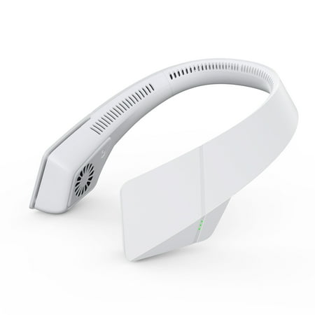 

Portable Neck Fan Hands Free Bladeless Hanging Sport Fan 2400 mAh Battery Operated Wearable Personal Fan Rechargeable Headphone Design Dual USB-C Powered Desk Fan 3 Speeds for Outdoor Indoor