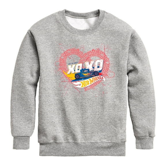 Hot Wheels - XOXO Heart - Toddler And Youth Crewneck Fleece Sweatshirt