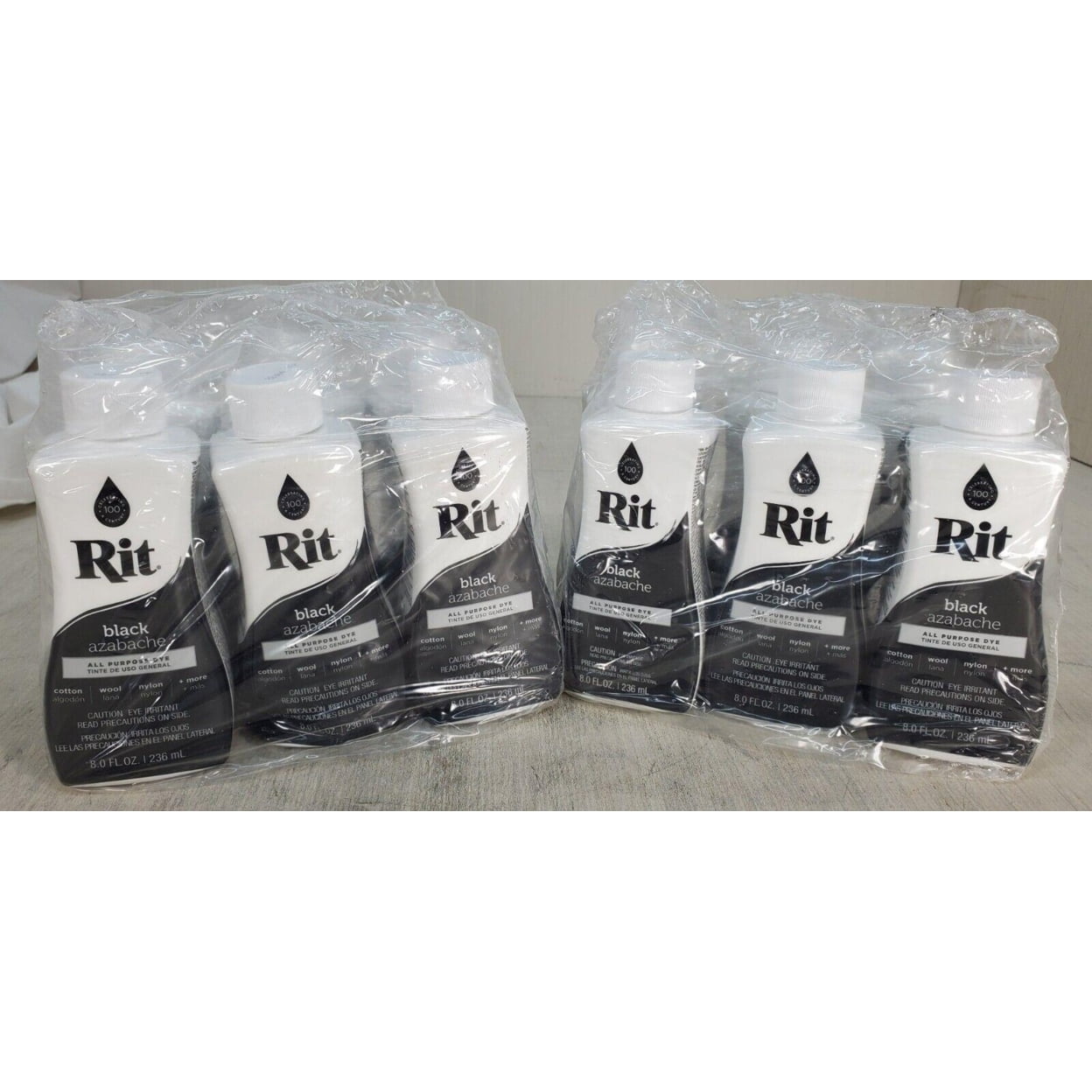 Rit All-Purpose Liquid Dye, 8 Ounce, Black - 12 Pack
