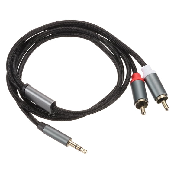 3.5mm to RCA Cable, 3.3ft 2 RCA Male to Aux Audio Adapter RCA Y Splitter for Smartphones, Speakers