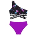 thumbnail image 4 of inhzoy Kids Girls 2PCs Hawaiian Swimsuit Bikini Beachwear Bathing Suit Purple Horse 14, 4 of 6