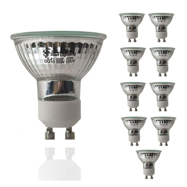 Sterl Lighting Pack of 10 MR16 Track Lighting Bulbs, Halogen Bulb, 35
