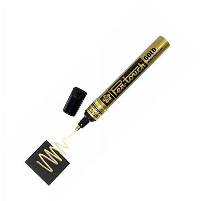 Pen-Touch Gold Metallic Paint Marker - 2mm Tip, Sakura