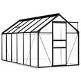 thumbnail image 2 of vidaXL Greenhouse with Base Frame Anthracite Aluminum 100.2 ft, 2 of 32