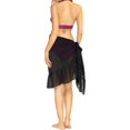 thumbnail image 4 of HAPPY BAY Women's Vacation Sarongs Short Beach Pareo Wrap Cover Ups One Size Black-Z206, 4 of 5