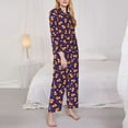 thumbnail image 3 of Goofa Candy Corn (2) Printed Women’s 2 Piece Pajama Set Super,Pajamas Women's Long Sleeve Sleepwear Soft Button Down Loungewear Pjs Lounge Set Nightwear-XX-Large, 3 of 9