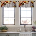 thumbnail image 3 of LALILO Kitchen Curtain Valance Autumn With Yellow Maple Leaves Rod Pocket Window Curtain 52"x 18" Set of 2, 3 of 5
