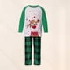 thumbnail image 3 of Vestido familiar para padres e hijos traje de dormir con estampado de cabeza de ciervo a cuadros estilo navideño, 3 of 8