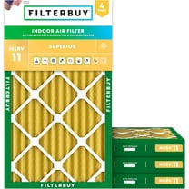 Filterbuy 12x30.5x2 MERV 11 Allergen Defense, Pleated HVAC AC Furnace Air Filters (4-Pack)