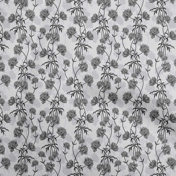 oneOone Viscose Jersey Gray Fabric Floral Sewing Fabric By The Yard Printed Diy Clothing Sewing Supplies 60 Inch Wide