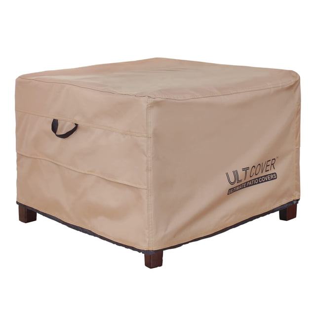 Housse Imperméable pour Ottoman de Patio ULTCOVER, Housse de Table d'Appoint Carrée pour Meubles d'Extérieur, Taille 32L x 32L x 20H Pouces